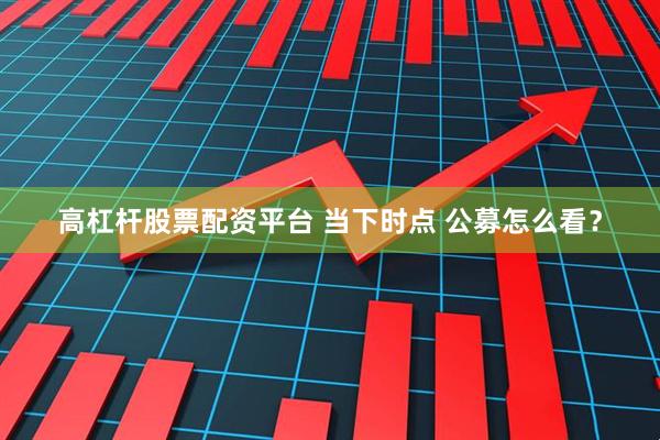 高杠杆股票配资平台 当下时点 公募怎么看？
